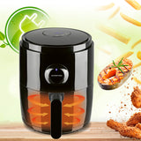 GOURMETmaxx Digitale Heißluft-Fritteuse 1400 W schwarz mit Touchdisplay, 6 Programmen und 3 Liter Fassungsvermögen.