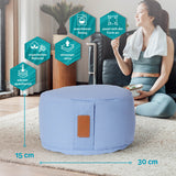#DoYourYoga Yoga-Kissen Vishnu rund 30x30x15 cm mit Bio-Dinkelspelz, waschbarer Bezug, formanpassend, atmungsaktiv, wärmespeichernd.