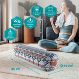 #DoYourYoga Yoga-Bolster Tarik mit Bio-Dinkelspelz, 68x22x22 cm, waschbarer Bezug, atmungsaktiv, wärmespeichernd, organisches Material