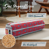 #DoYourYoga Yoga-Bolster Tarik 68x22x22 cm mit Bio-Buchweizenschalen, Baumwollbezug, stilvolles Meditationskissen für Yoga und Pilates.