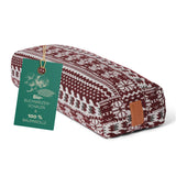 #DoYourYoga Yoga-Bolster Paravati - gefüllt mit Bio-Buchweizenschalen, rot-weißes Muster, 67 x 22 x 13 cm, Style 9.