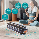 #DoYourYoga Yoga-Bolster Tarik gefüllt mit Bio-Buchweizenschalen, 68x22x22 cm, waschbarer Bezug, atmungsaktiv, organisch, wärmespeichernd