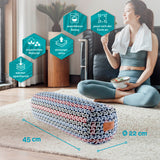 #DoYourYoga Yoga-Bolster Tarik mit Bio-Buchweizenschalen, 68x22x22 cm, atmungsaktiv, waschbarer Bezug, organisches Material, wärmespeichernd, formanpassend.