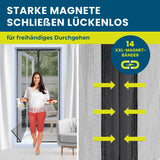 HOBERG Insektenschutzvorhang mit XXL-Magnetbändern 100x210 cm schützt vor Insekten und schließt lückenlos beim Durchgehen.
