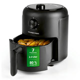 GOURMETmaxx Heißluftfritteuse mit 2,3 l & 1000 Watt, 8 Funktionen, Timer und fettarmer Zubereitung für vielseitiges Kochen.
