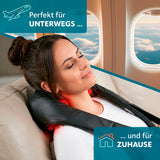 VITALmaxx Shiatsu Nackenmassagegerät mit 8 Massagebällen für Schultern & Nacken im Einsatz unterwegs und zu Hause