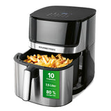 GOURMETmaxx Digitale Heißluftfritteuse mit Touchdisplay & Timerfunktion, 7,5 l Fassungsvermögen, 10 Programme, fettarm.