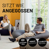 LUMALAND Flexi Comfort Sitzsack Premium Bean Bag Sitzkissen Medium Navyblau, anpassungsfähig, robust und flexibles Material.