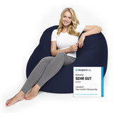 LUMALAND Flexi Comfort Sitzsack Premium Bean Bag Sitzkissen - Big in Navyblau mit ergonomischem Komfort und modernem Design.