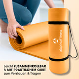 #DoYourFitness Fitnessmatte - In- & outdoor Yogamatte 190x100x1 cm, robust, rutschfest, leicht mit Tragegurt, ideal für Gymnastik.