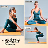 #DoYourFitness Fitnessmatte 190x100x1 cm Orange für Gymnastik, Meditation und Fitness in- & outdoor, rutschfest und robust.