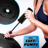 #DoYourFitness Gymnastikball inkl. Ballpumpe schwarz 55 cm, robust und vielseitig für Fitness, Pilates und Bürogebrauch.
