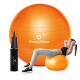 #DoYourFitness Gymnastikball inkl. Ballpumpe in Orange, 65 cm, vielseitig für Fitness, Pilates, Schwangerschaftsgymnastik und Reha geeignet.