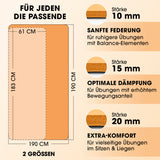 #DoYourFitness Fitnessmatte 183x61x2 cm in Orange, rutschfest und robust, ideal für Yoga, Gymnastik und Outdoor-Training.