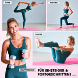 #DoYourFitness Fitnessmatte pink 183x61x2 cm für Yoga, Gymnastik & mehr, rutschfest, robust, soft, für Indoor & Outdoor geeignet.