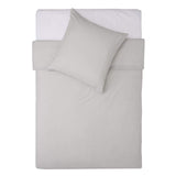 LUMALAND Premium Bettwäsche Everyday - Ganzjahres Bettbezug 155x200 cm & Kissenbezug 80x80 cm in elegantem Grau, weich und pflegeleicht.