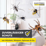 EASYmaxx Insect Protect Insektenschutzgitter mit Magnet zum Schutz vor Insekten an Fenstern bis 110x130 cm.