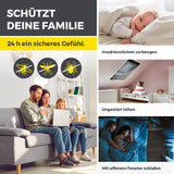 EASYmaxx Insect Protect Teleskop-Insektenschutzgitter für Dachfenster schützt vor Insekten, lässt Lüften und Schlafen mit offenem Fenster zu.