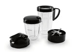 GOURMETmaxx Zubehörset L für Nutrition Mixer Pro 1.000 mit 2 Bechern, Deckeln und 6-fach-Klinge für vielseitiges Mixen.