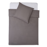 LUMALAND Premium Bettwäsche Everyday Anthrazit 155x200 cm Deckenbezug und 80x80 cm Kissenbezug aus Polycotton mit YKK Reißverschluss