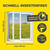 EASYmaxx Insect Protect Insektenschutzgitter mit Magnet bis 110x130cm, zuschneidbar, ohne Bohren, schnelle Magnetmontage für Fenster.