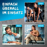 VITALmaxx Massage Gun - 6 Leistungsstufen & 4 Aufsätze für vielseitige Anwendung im Büro, Gym und auf Reisen.