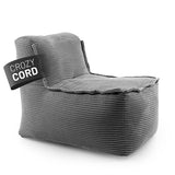 LUMALAND Modulares Mittelteil aus der Cord-Reihe, 54x81x70 cm mit softem, waschbarem Bezug in Grau, modernes Wohlfühl-Design