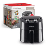 GOURMETmaxx Heißluft-Fritteuse Mechanisch 4,5 l Schwarz mit Timer, Fettarm, spülmaschinenfestem Frittierkorb und Heißluftzirkulation.