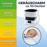 CLEANmaxx Faltbare Mini-Waschmaschine 9 L – leise, kompakt, ca. 55 Dezibel Geräuscharm für schonendes Waschen.