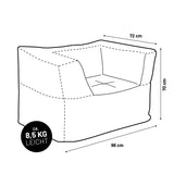 LUMALAND Sitzsack-Sofa Sessel Rotwein, 400 L Volumen, modulare Kombination, extrastark, leicht, 96x72x70 cm, abwischbar, Outdoor geeignet.