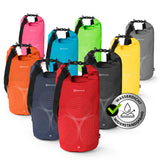 #DoYourOutdoor Dry Bag 20L Rot, wasserdichter, robuster Outdoor-Rucksack mit Rolltop-Verschluss und verstellbarem Schultergurt.