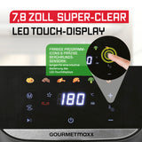 GOURMETmaxx AirGenius Heißluftfritteuse 5,5 l mit 7,8 Zoll Farb-Touchdisplay und präziser Steuerung der 7 Programme.