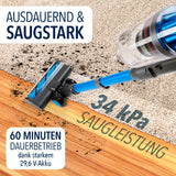 CLEANmaxx AeroTec 500 Staubsauger mit Absaugstation – leistungsstark mit 34 kPa Saugleistung und 60 Minuten Akkulaufzeit.
