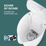 GOURMETmaxx Wasserkocher 1l - weiß/grau mit automatischer Abschaltung und sicherem Heizsystem für schnelles Erhitzen von Wasser.