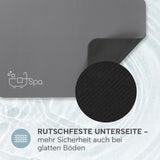 EASYmaxx Badematte Spa 60 x 90 cm Dunkelgrau mit extra saugfähiger Oberfläche und rutschfester Unterseite für sicheren Halt.