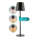 EASYmaxx LED-Akku-Tischleuchte kabellos dimmbar, warmweiß, in- & outdoor nutzbar, in 2 Höhen montierbar, mit Touch-Funktion.