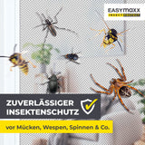 EASYmaxx Insect Protect Teleskop-Insektenschutzgitter mit Netz bietet zuverlässigen Schutz vor Mücken, Wespen und Spinnen anthrazit.