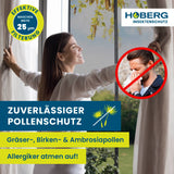 HOBERG Insekten- & Pollenschutzvorhang für Wohnwagen 60x195 cm mit 25 μm Maschenweite, schützt vor Insekten und Pollen zuverlässig.