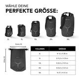 #DoYourOutdoor Dry Bag 2L - Schwarz wasserdichter, robuster Rucksack mit Rolltop-Verschluss, ideal für Outdoor-Abenteuer und Wassersport.
