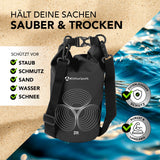 #DoYourOutdoor Dry Bag 2L - Schwarz, wasserdichter, robuster Outdoor-Rucksack schützt vor Staub, Schmutz, Sand, Wasser und Schnee.