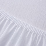 LUMALAND Comfort Jersey Spannbettlaken Weiß 100% Baumwolle, elastisch mit Rundum-Gummizug, 160 g/m², 100x200 cm, pflegeleicht.