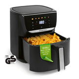 GOURMETmaxx AirGenius Heißluftfritteuse 5,5 l mit Farb-Touchdisplay, 7 Programme, fettarm, 1700 Watt, knusprige Pommes, modernes Design