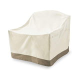 LUMALAND Abdeckung für Patio Stühle - 84,9 x 66,8 x 88,9 cm - Beige wasserabweisende Schutzhülle für Gartenstühle mit Griffen und UV-Schutz