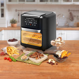 GOURMETmaxx 4in1-Heißluftfritteuse 11 L mit Touchdisplay, fettarm frittieren, Grillen, Backen und Dörren in einem Gerät.