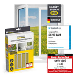 EASYmaxx Insect Protect Insektenschutzgitter mit Magnet - Fliegennetz für Fenster bis 150x180cm, einfach montierbar, schützt vor Insekten.