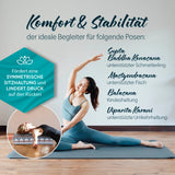 #DoYourYoga Yoga-Bolster Tarik mit Bio-Dinkelspelz, 68x22x22 cm, ideal für Meditation und Yoga-Posen zur Sitzhaltung und Rückenentlastung.
