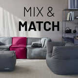 LUMALAND Sitzsack-Sofa Sessel Rotwein kombinierbar mit modularen System, 400 L Volumen, hochwertig, indoor & outdoor, pflegeleicht, robust.
