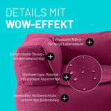LUMALAND Sitzsack-Sofa Ecke Rotwein mit abnehmbarem Bezug, extrastarken Nähten, verdecktem Reißverschluss und wasserabweisendem Material.