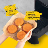 Rachs KOCHWERK Backpapier Schalen für Heißluft-Fritteusen 100er-Set mit hohem Rand, kein Anbacken, weniger Reinigungsaufwand, Schutz vor Speiseresten.