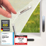 EASYmaxx Insect Protect Insektenschutzgitter mit Magnet für Fenster bis 130x150cm, einfache Montage ohne Bohren, hält Insekten zuverlässig draußen.